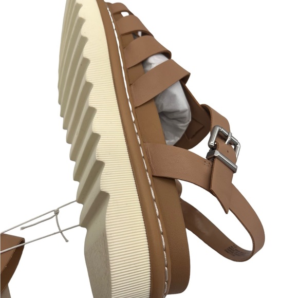 Women’s Brown Tan Platform Leather Sandals Ankle Strap Monroe Size 12 NEW - Picture 6 of 7